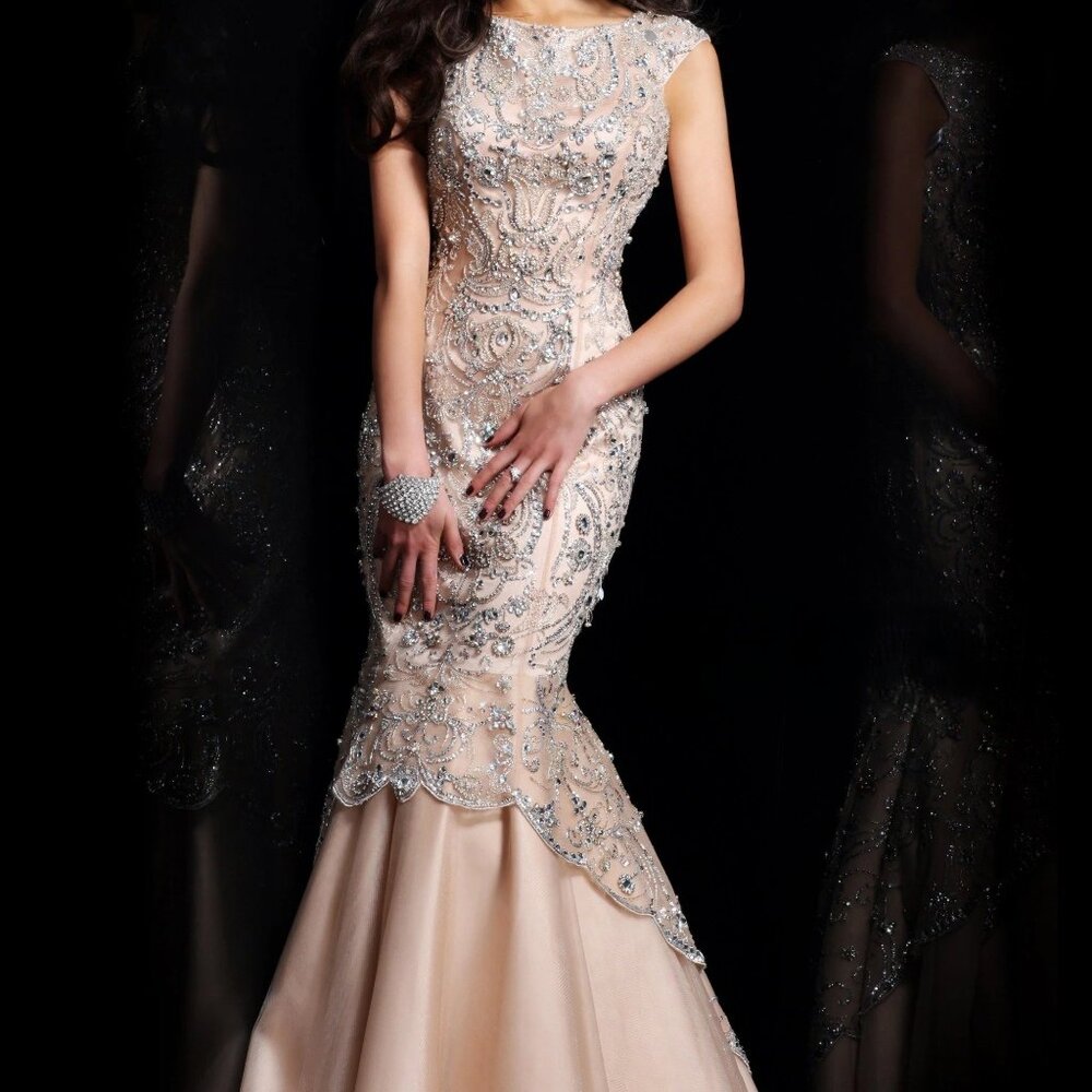 👑Luxury Glamour Designer Couture Wedding Evening Runway Prom Pageant Gown Dress